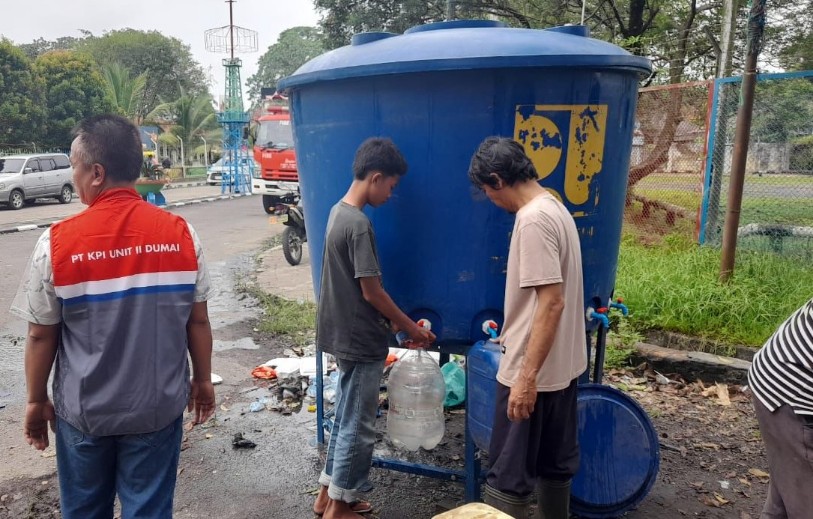Kilang Pertamina Dumai dan Pangkalan Brandan fokus evakuasi warga, distribusi air bersih, dan layanan medis (foto/ist)