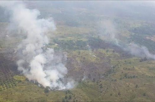 Sebaran titik panas di Sumatera.(ilustrasi/int)