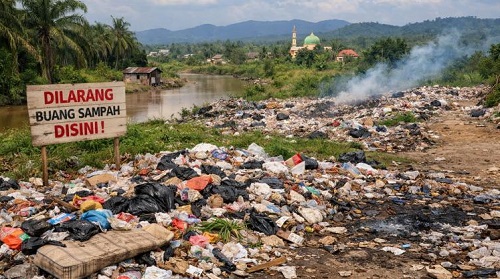 Sampah di Kuansing.(foto: int)