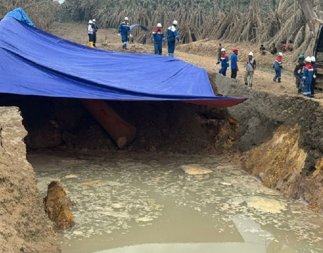 Insiden ledakan pipa gas tanam milik PT Transportasi Gas Indonesia (TGI).