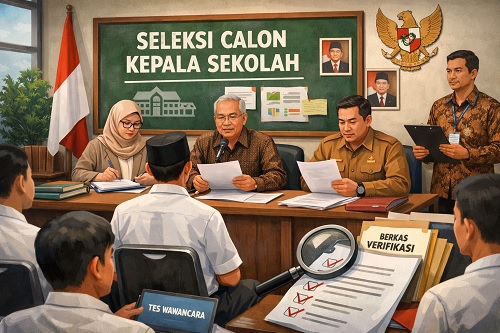 Proses seleksi calon kepala sekolah SMA/SMK Negeri se-Riau berlanjut.(ilustrasi/int)