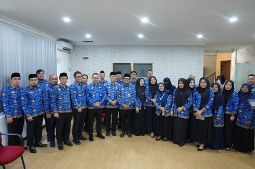 Serah terima jabatan (sertijab) bagi sejumlah pejabat eselon di lingkungan Diskominfotik Riau pada Selasa (2/6/2026). 