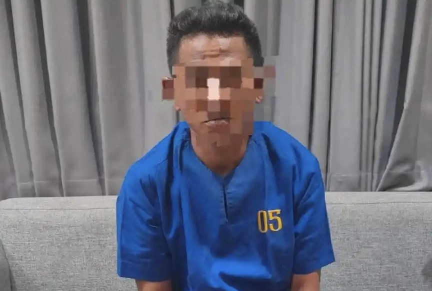 Polisi amankan pria dengan 12,86 gram sabu di pinggir Jalan Patimura Dumai (foto/tribun)