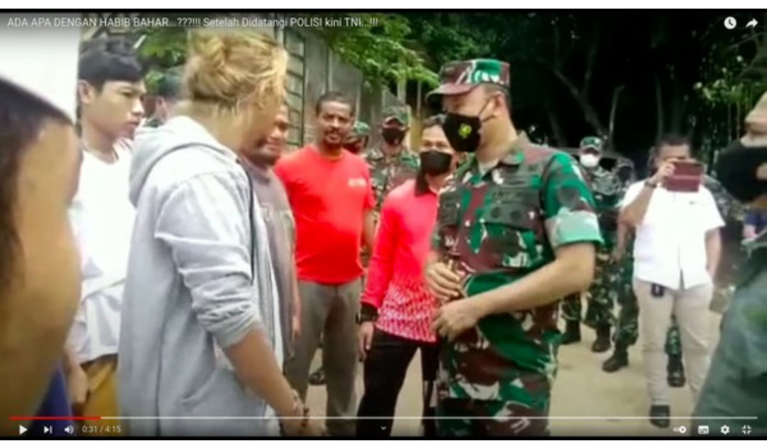 Video perdebatan Habib Bahar dengan Danrem 061 Surya Kencana Brigjen Achmad Fauzi viral. 
