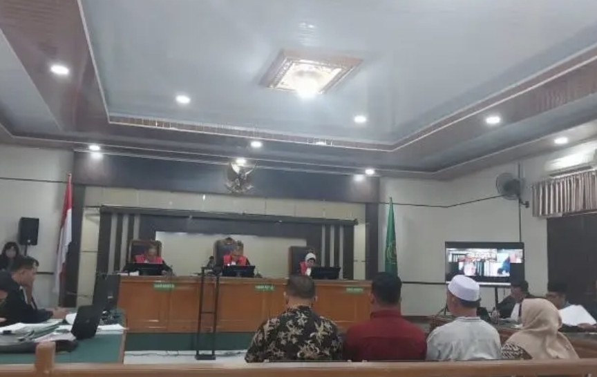 Bupati Inhil, Herman jadi saksi perkara dugaan korupsi pengadaan paket Premium Ramadan Baznas tahun 2024 di Pengadilan Tipikor Pekanbaru (foto/klikMX)