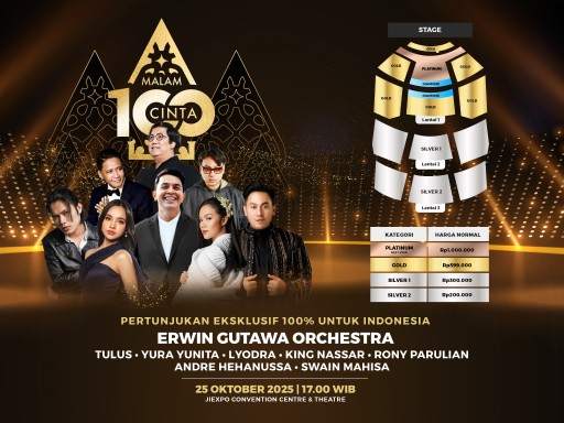 SMARTFREN Malam 100 Cinta, pertunjukan musik dan seni yang menjadi bagian dari gerakan 100% untuk Indonesia (foto/ist)