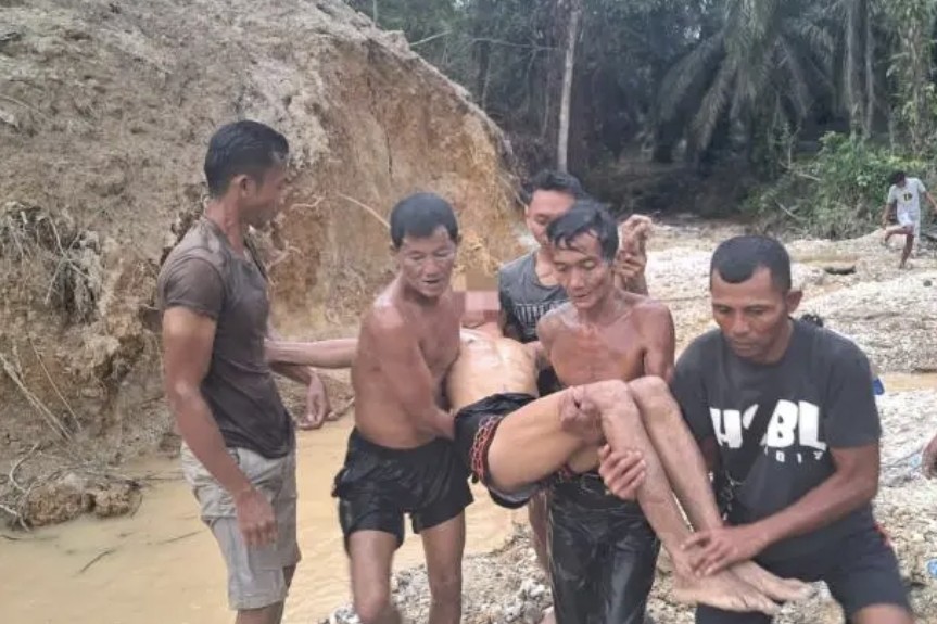 Satu warga Kuansing tewas tertimbun longsor akibat aktivitas PETI yang dilarang (foto/klikmx)