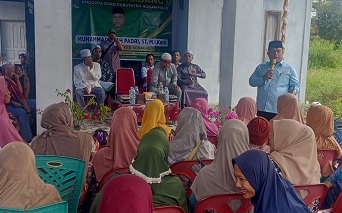 Kegiatan reses anggota DPRD Rohil dari Fraksi PKB, Muhammad Syah Padri ST MIKom.(foto: afrizal/halloriau.com)