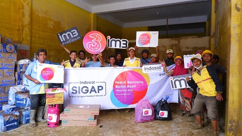 Indosat kembali salurkan bantuan untuk korban bencana di Aceh hingga Medan.(foto: istimewa)