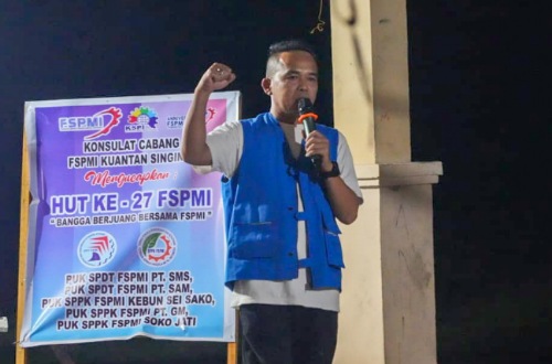 FSPMI Kuansing menggelar pertemuan akbar lintas SPA dan PUK jelang Ramadan 2026.(foto: ultra/halloriau.com)