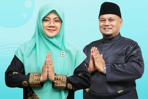 Bupati dan Wakil Bupati Siak, Afni Zulkifli dan Syamsurizal.