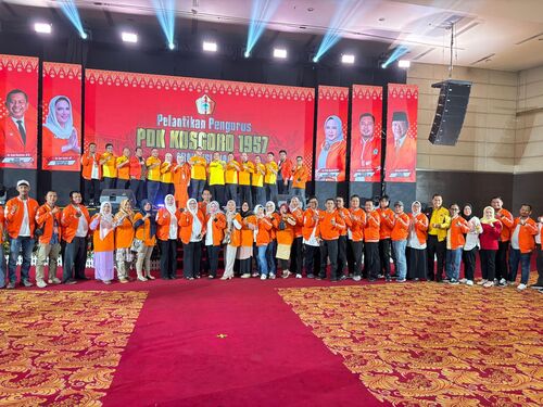 Pelantikan Pengurus Pimpinan Daerah Kolektif (PDK) Kosgoro 1957 Provinsi Riau. (Foto: Sri Wahyuni)