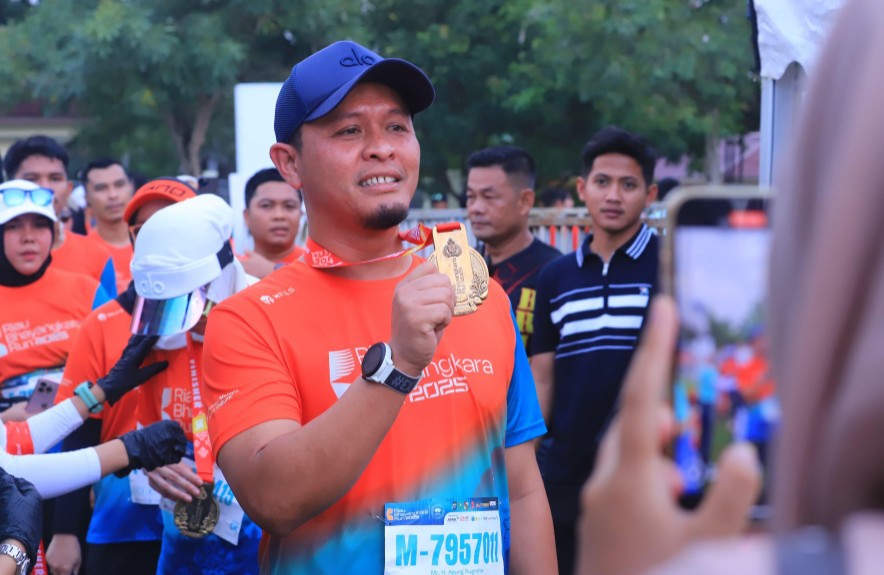 Wako Pekanbaru, Agung Nugroho ikut Riau Bhayangkara Run 2025 (foto/dini)