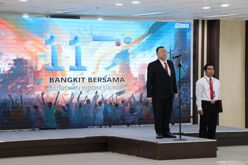 Regional Business Support BRI Region 2, M Saleh pimpin peringatan Harkitnas ke-117 (foto/yuni)
