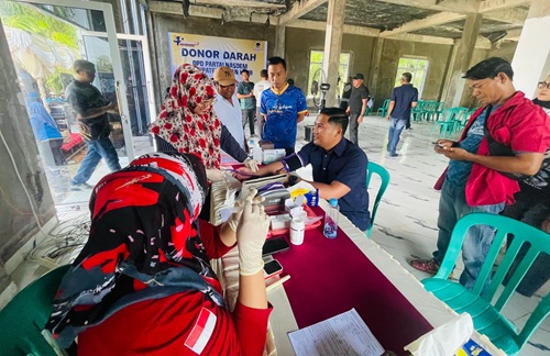 Wabup Jhoni Charles hadiri HUT ke-14 Partai Nasdem Rokan Hilir (foto/afrizal)