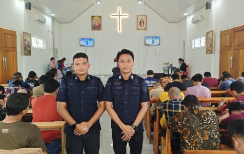 Pembinaan spiritual Lapas Bagansiapiapi, dorong warga binaan berubah.(foto: afrizal/halloriau.com)