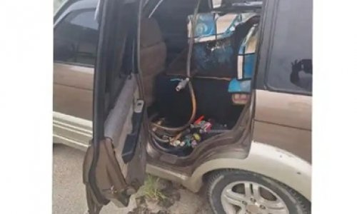 Bawa 700 liter solar, pengemudi mobil modifikasi di Rohul diciduk polisi (foto/tribunpku)