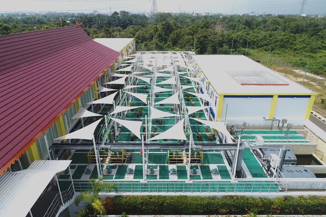 Foto Udara (drone) IPAL Kota Pekanbaru.