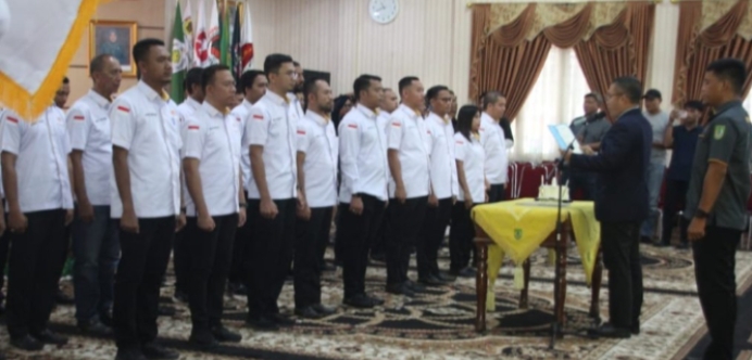 Riswansyah resmi nahkodai KONI Rokan Hilir periode 2025–2029 (foto/afrizal)