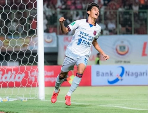 Gol Dimas Wicaksono bawa PSPS Pekanbaru tumbangkan Semen Padang FC (foto/IG PSPS)