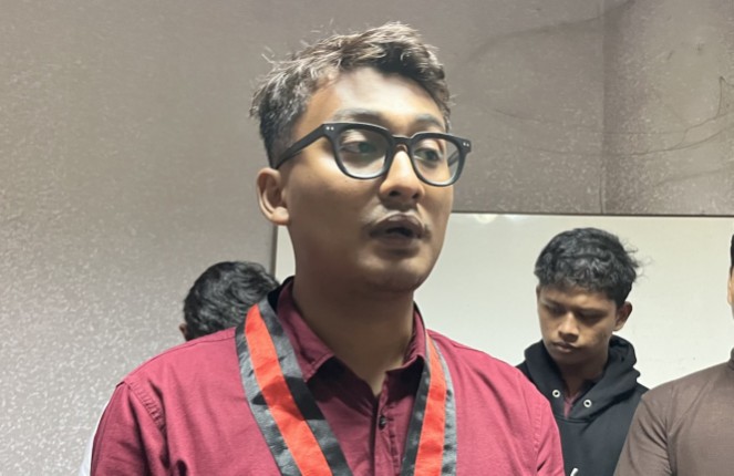 Koordinator aksi Cipayung Plus Riau, Muhammad Irvan Husaidi (foto/Tata)
