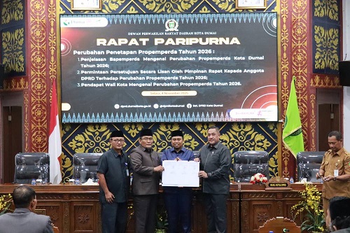 DPRD Dumai gelar Rapat Paripurna Propemperda Tahun 2026.(foto: bambang/halloriau.com)