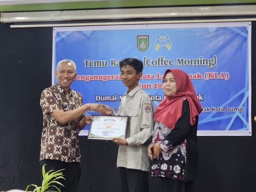 Kota Dumai kembali menerima penghargaan bergengsi Kota Layak Anak kategori Nindya untuk ketiga kalinya. (Foto: Bambang)
