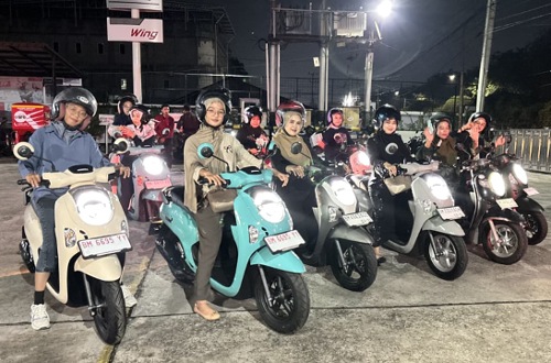 Komunitas Scoopy Pekanbaru Ikuti Hijabers Serenity Ride.(foto: istimewa)