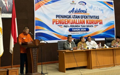 Perumda Tuah Sekata dapat asistensi BPKP Riau.(foto: andi/halloriau.com)