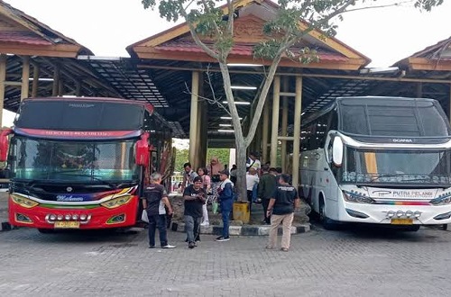Puncak arus balik lebaran 2026, Terminal BRPS Pekanbaru siapkan skema.(foto: int)