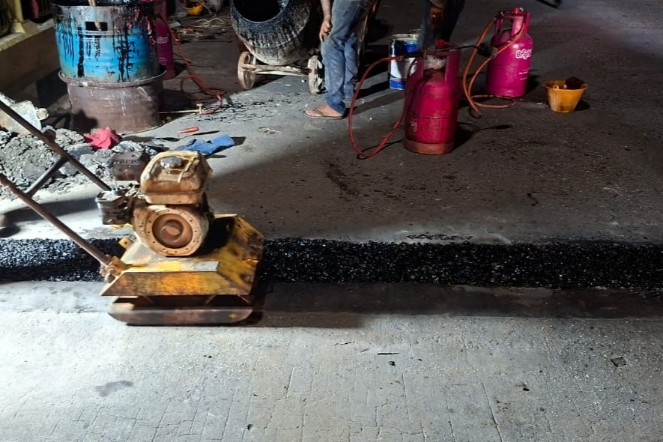 Kerusakan Jembatan Siak I Pekanbaru akhirnya diperbaiki PUPR Riau (foto/int)