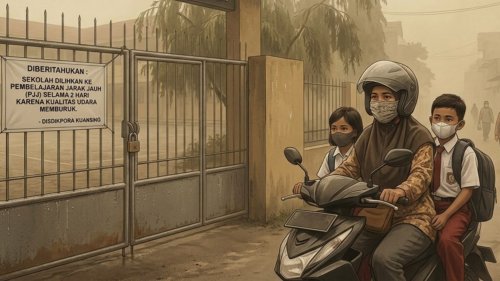 Pemkab Kuansing terapkan PJJ selama 2 hari.(ilustrasi/AI/halloriau.com)