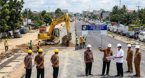 Jalan Lingkar 70 jadi sorotan DPRD Pekanbaru.(ilustrasi/AI/halloriau.com)
