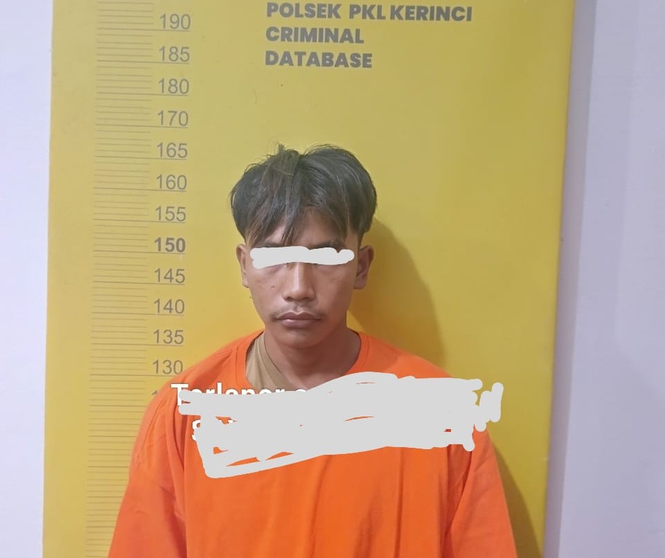 Seorang pria di Pangkalan Kerinci diduga gelapkan Rp11 juta diringkus polisi (foto/Andy)