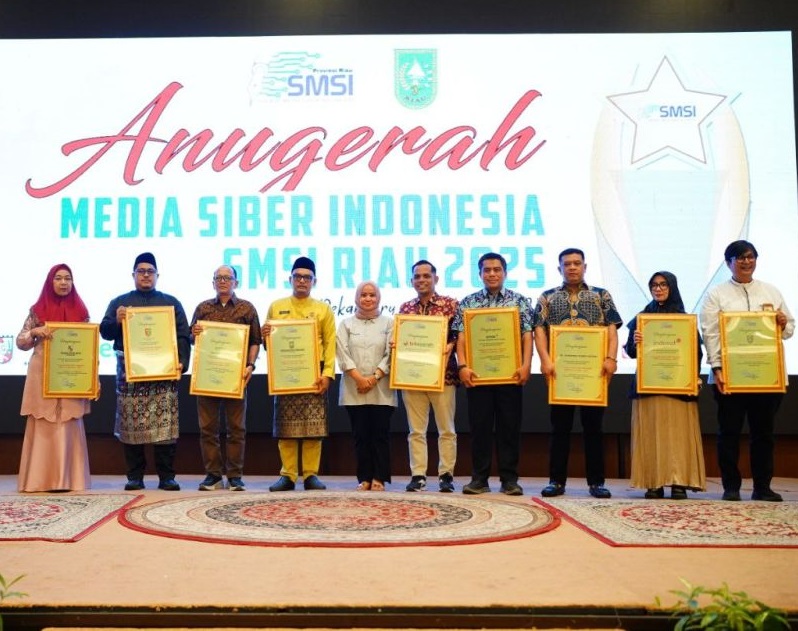 Anugerah Media Siber Indonesia 2025 pada hari Jumat (31/10/2025) di Pekanbaru.