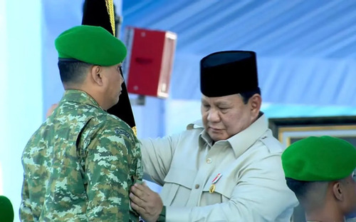 Presiden RI Prabowo Subianto meresmikan 6 kodam baru. (Foto: IDN Times)