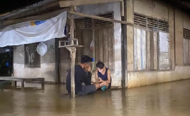 Banjir musiman di Kampar Kiri Hulu akibat luapan Sungai Batang Kapas.(foto: int) 