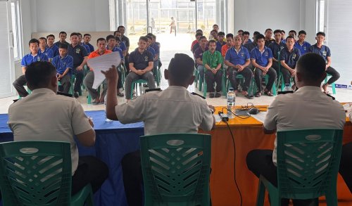35 WBP Bagansiapiapi jalani evaluasi TPP jelang HUT RI 2026.(foto: afrizal/halloriau.com)