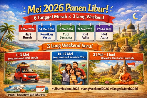 Mei 2026 Punya Banyak Libur Panjang.(ilustrasi/AI)