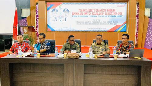 Bupati Zukri pimpin pembahasan RPJMD Pelalawan 2025–2029. (Foto: Andy Indrayanto)