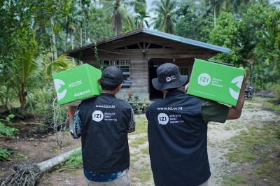 IZI Riau paket Ramadan 1445 H disalurkan di Desa Teluk Samak, Kecamatan Rangsang (foto/ist)
