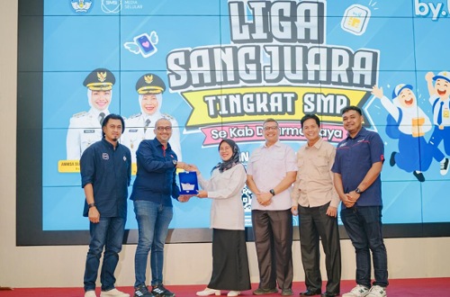 Liga Sang Juara Telkomsel dorong prestasi pelajar di Dharmasraya.(foto: istimewa)