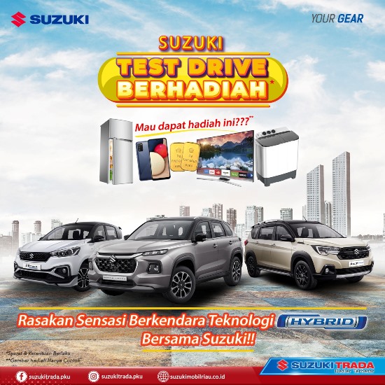 Ilustrasi Suzuki test drive berhadiah.