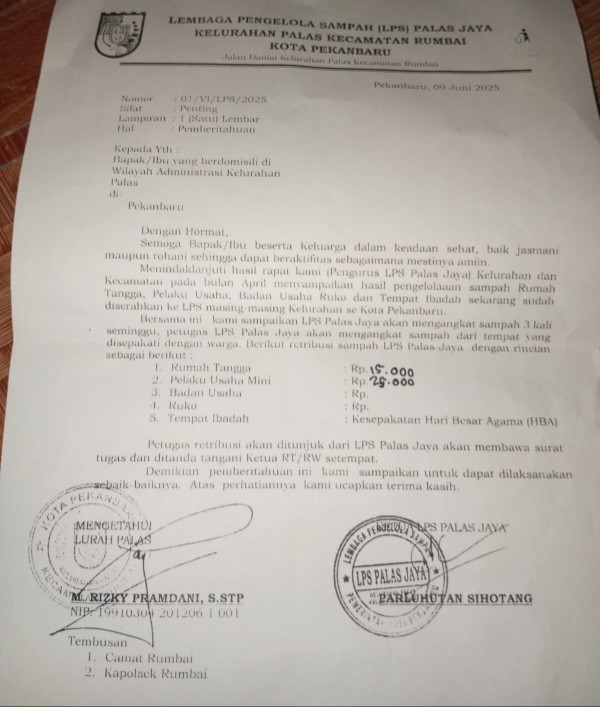 Warga Kelurahan Palas keluhkan soal besaran iuran sampah oleh LPS (foto/Mimi)
