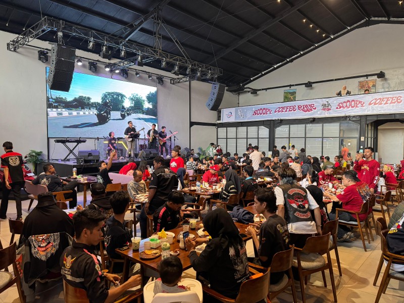 Ratusan bikers Honda ramaikan event Scoopy Coffee Rave Pekanbaru (foto/ist)