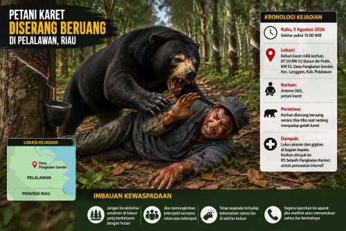 Petani di Pelalawan diserang beruang liar.(ilustrasi/int)