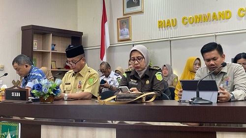 Rakor TPID dan Pemprov Riau bersama Kemendagri terkait inflasi.(foto: mcr)