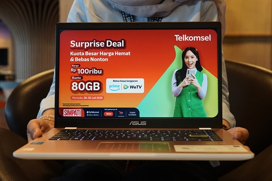 SurpriseDeal Telkomsel hadir dengan kuota internet besar, harga super hemat untuk pelanggan SIMPATI (foto/ist)