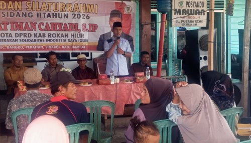 Warga Bagan Jawa titip aspirasi sumur bor ke DPRD Rohil.(foto: afrizal/halloriau.com)