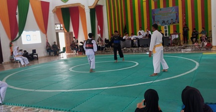 Kejuaraan Pencak Silat Rohil menjadi ajang seleksi atlet Popda 2026 (foto/afrizal)